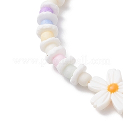 3Pcs 3 Styles Natural Freshwater Shell & Synthetic Turquoise & Lampwork Beaded Stretch Bracelets for Women&nbsp;BJEW-JB12466