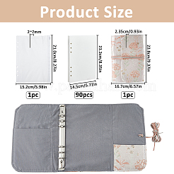 Cloth Loose-leaf Planner Notebook&nbsp;AJEW-WH0077-241P-02