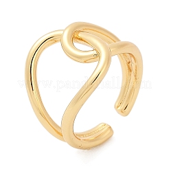 Hollow Brass Open Cuff Rings for Women&nbsp;RJEW-G343-08G