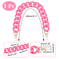 Acrylic Curban Chain Bag Straps&nbsp;FIND-WH0128-04