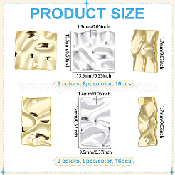 32Pcs 4 Styles Brass Connector Charms&nbsp;KK-BC0014-51