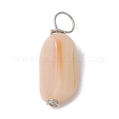 Natural Seashell Nuggets Charms&nbsp;PALLOY-JF02841