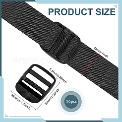 Zinc Alloy Ladder Lock Slider Buckles&nbsp;FIND-WH0366-012EB