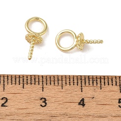 Brass Bead Cap Bails&nbsp;KK-G499-09B-G