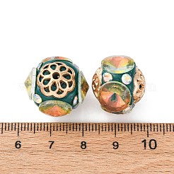 Handmade Resin Indonesia Round Beads&nbsp;IPDL-P005-14KCG-01