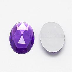 Acrylic Rhinestone Flat Back Cabochons&nbsp;GACR-Q011-30x40-13