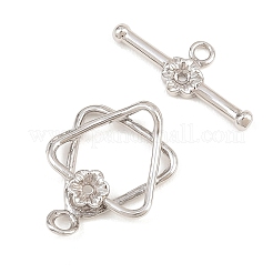 Brass Toggle Clasps&nbsp;KK-G548-42P-01