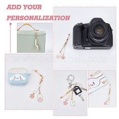 4Pcs 2 Styles Cute Japanese Cherry Blossom Pendant Decorations&nbsp;HJEW-OC0001-27