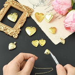 8Pcs 8 Styles Brass Locket Pendants&nbsp;KK-CJ0003-60