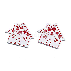 Christmas Spray Painted Wood Big Pendants&nbsp;WOOD-N005-104