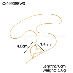 304 Stainless Steel Lariat Necklaces&nbsp;STAS-OY018-30G