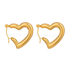 304 Stainless Steel Heart Hoop Earrings for Women&nbsp;NV8821