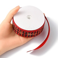 1 Roll Christmas Printed Polyester Grosgrain Ribbons&nbsp;OCOR-YW0001-05D