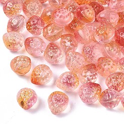 Transparent Spray Painted Glass Beads&nbsp;X-GLAA-R215-01-B03