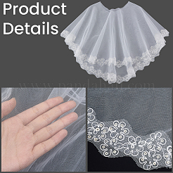 1Pc Polyester Gauze Bridal Shawl&nbsp;AJEW-GF0015-41
