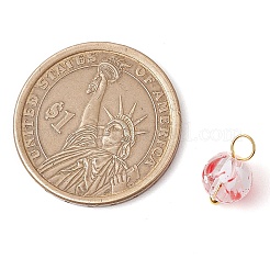 Baking Paint Glass Beads Charms&nbsp;PALLOY-JF03132-01