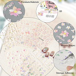 5Pcs 5 Styles Flower Pattern Self Adhesive PET Nail Art Stickers Decals&nbsp;MRMJ-SP0001-24