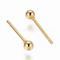 304 Stainless Steel Ball Stud Earrings&nbsp;EJEW-F237-01A-G