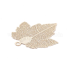 Brass Filigree Big Pendants&nbsp;KK-B064-04KCG