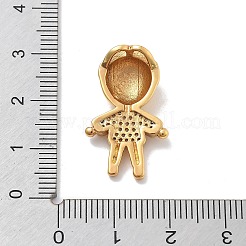 Brass Micro Pave Cubic Zirconia Pendants&nbsp;KK-M305-22G