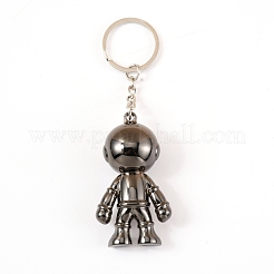 Plastic Astronaut Keychains&nbsp;KEYC-WH0024-02B