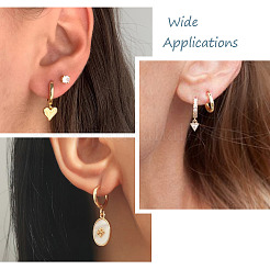 8 Pairs 8 Style Brass Hoop Earrings&nbsp;EJEW-PJ0001-05