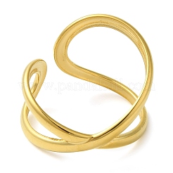 304 Stainless Steel Open Cuff Rings for Women&nbsp;LS-RJEW-Z043-02C