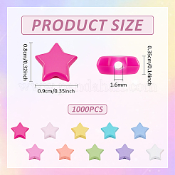 1000Pcs Opaque Acrylic Beads&nbsp;MACR-ME0001-02