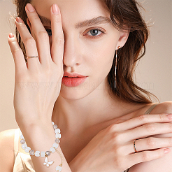 Alloy Enamel Butterfly Charm Bracelets&nbsp;BJEW-YW00009