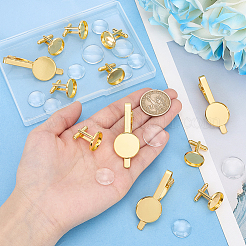 DIY Brass Cufflinks & Tie Clip Making Kits&nbsp;DIY-PH0035-72B