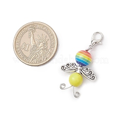 Bees Resin & Synthetic Turquoise Pendant Decorations&nbsp;HJEW-JM03536