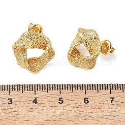 Textured 304 Stainless Steel Stud Earrings for Women&nbsp;EJEW-K333-05G