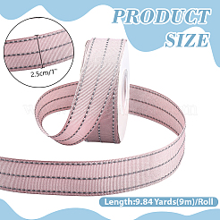 Polycotton Stripe Ribbon&nbsp;OCOR-WH0078-506B