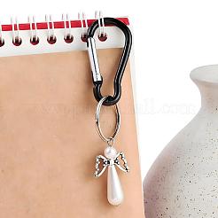 Acrylic Imitation Pearl with Alloy Pendants&nbsp;PALLOY-YW00001