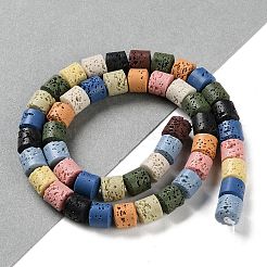 Synthetic Lava Rock Dyed Beads Strands&nbsp;G-H311-05B-01