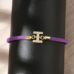 Adjustable Nylon Cord Bracelets&nbsp;X-BJEW-C096-01G-09