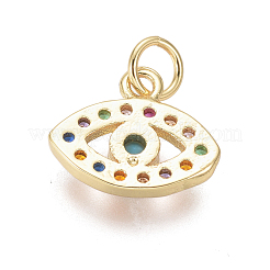 Brass Micro Pave Cubic Zirconia Charms&nbsp;ZIRC-I032-70G