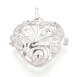 Rack Plating Brass Cage Pendants&nbsp;LS-KK-Q402-08S