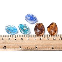 Handmade Gold Sand Lampwork Beads&nbsp;X-LAMP-S029-20x15mm-M