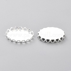 304 Stainless Steel Cabochon Settings&nbsp;STAS-Y001-10S