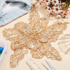 MAYJOY 1Pc 3D Flower Polyester Embroidery Ornament Accessories&nbsp;DIY-MA0006-70B