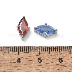 304 Stainless Steel Pave Cubic Zirconia Charms&nbsp;CU-CBABCF3-02P