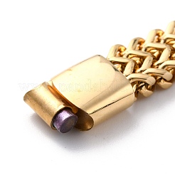 304 Stainless Steel Wheat Chain Bracelets&nbsp;BJEW-P263-C01-G