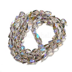 Transparent Electroplate Glass Beads Strands&nbsp;GLAA-G116-03A-HR02