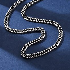 6MM 201 Stainless Steel Twisted Cuban Link Chain Necklaces&nbsp;NJEW-Q013-13A