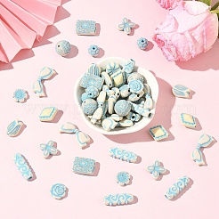 150Pcs 15 Styles Opaque Acrylic Enamel Beads&nbsp;OACR-YW0004-18