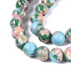 Assembled Synthetic Turquoise and Trochus Shell Beads Strands&nbsp;X-G-N369-02D-03