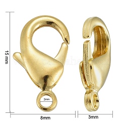 Brass Lobster Claw Clasps&nbsp;X-KK-903-G-NF