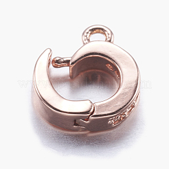 Brass Micro Pave Cubic Zirconia Enhancer Shortener Bails&nbsp;ZIRC-A008-10-01