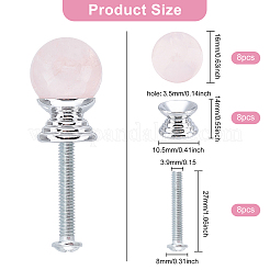 8 Sets Aluminium Alloy Drawer Knobs with Screw&nbsp;DIY-BC0005-17